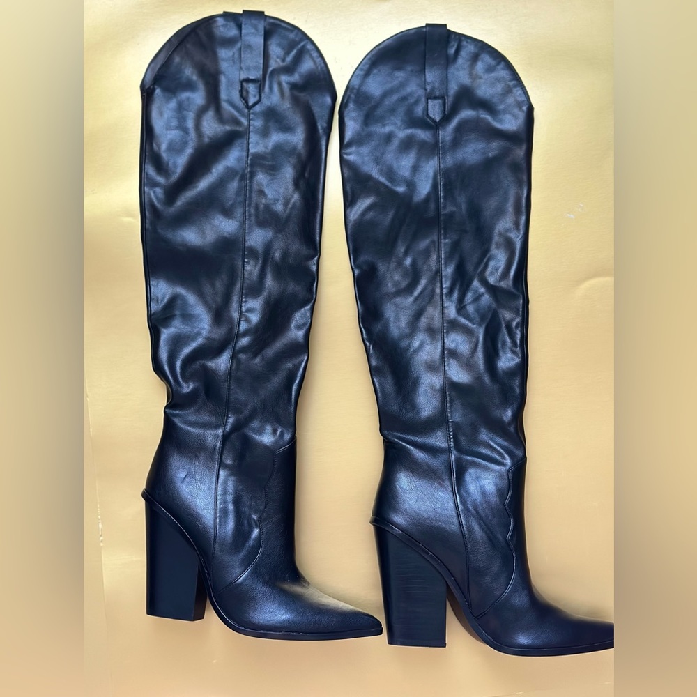 Steve Madden ranger black knee high boots